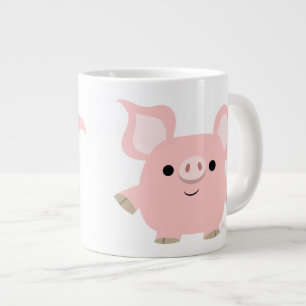 Niedlicher Shorty Cartoon Pig Jumbo Tasse