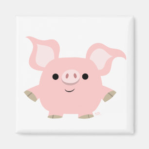 Niedlicher Shorty Cartoon Pig Magnet