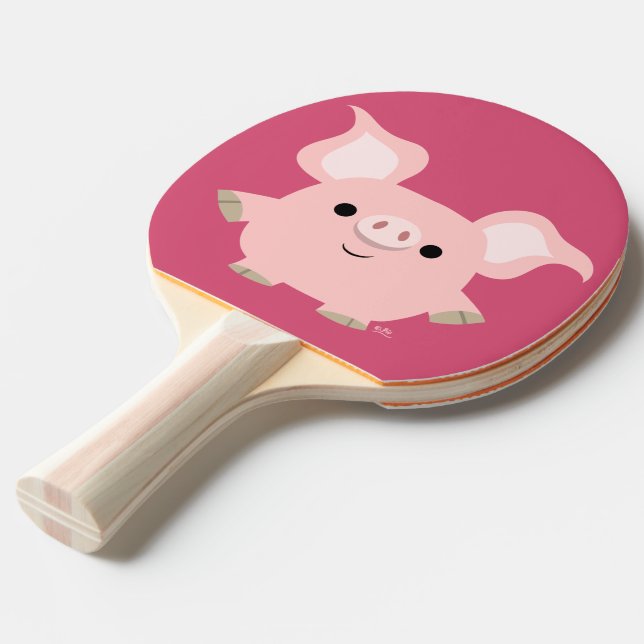 Niedlicher Shorty Cartoon Ping Pong Paddle Tischtennis Schläger (Vorderseite)