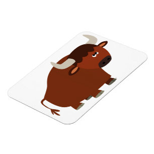 Niedlicher Shy Cartoon Bull Flexible Magnet