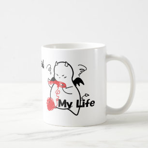 Niedlicher Shy Devil in Maze & Tasse