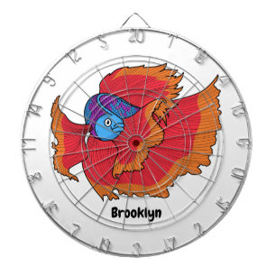 Niedlicher Siameser, der den Cartoon "Betta" bekäm Dartscheibe