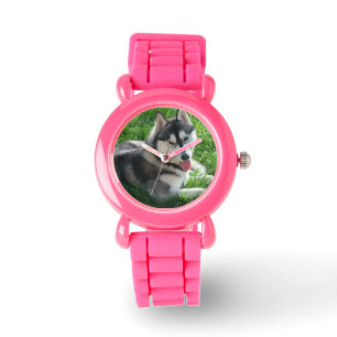 Niedlicher sibirischer Husky Armbanduhr