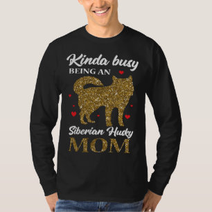 Niedlicher sibirischer Husky Dog Mama Huskie Wolf  T-Shirt