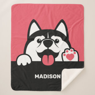 Niedlicher sibirischer Husky individuelle Name & F Sherpadecke