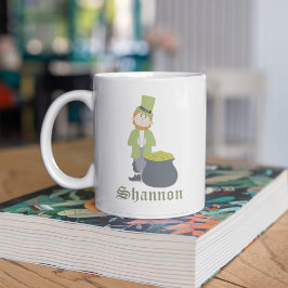 Niedlicher Simple Leprechaun St. Patrick's Day Whi Kaffeetasse