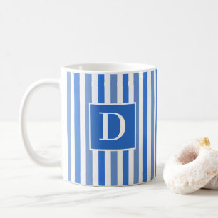Niedlicher Single in Blau und Weiß Kaffeetasse