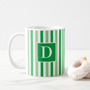 Niedlicher Single mit modernem Grün und Weiß Kaffeetasse