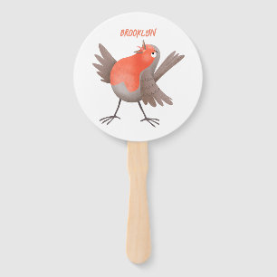 Niedlicher Singvogel Cartoon Fächer