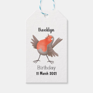 Niedlicher Singvogel Cartoon Geschenkanhänger