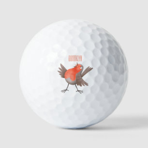 Niedlicher Singvogel Cartoon Golfball