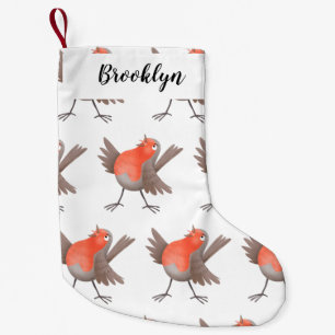 Niedlicher Singvogel Cartoon Kleiner Weihnachtsstrumpf