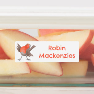 Niedlicher Singvogel Cartoon personalisiert Etiketten