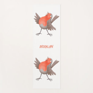 Niedlicher Singvogel Cartoon Yogamatte