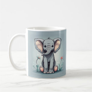 Niedlicher SitzElefant Kaffeetasse