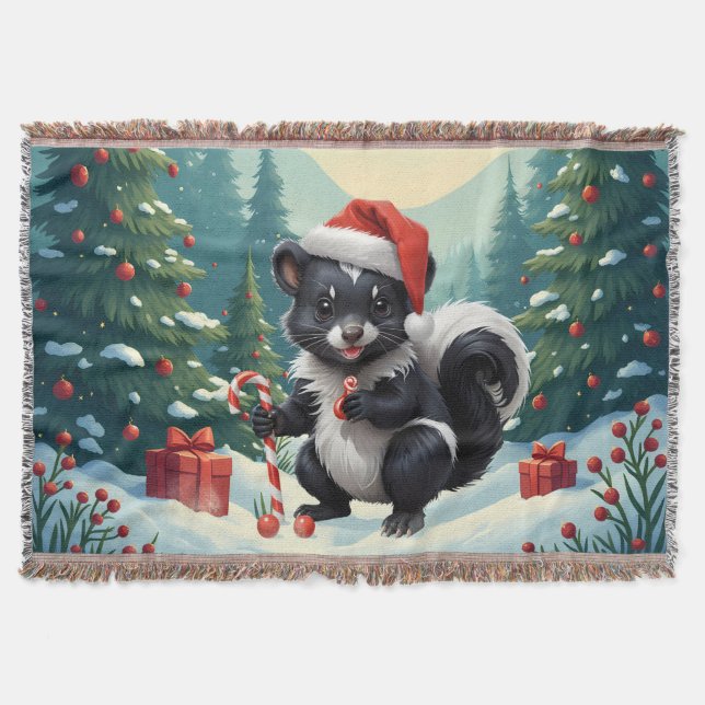 Niedlicher Skunk Cartoon Decke (Vorderseite)