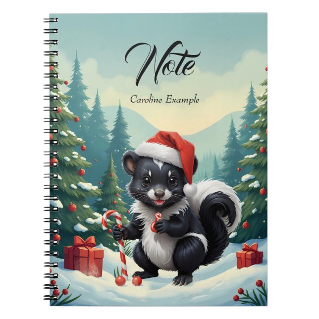 Niedlicher Skunk Cartoon Notizblock (Vorderseite)