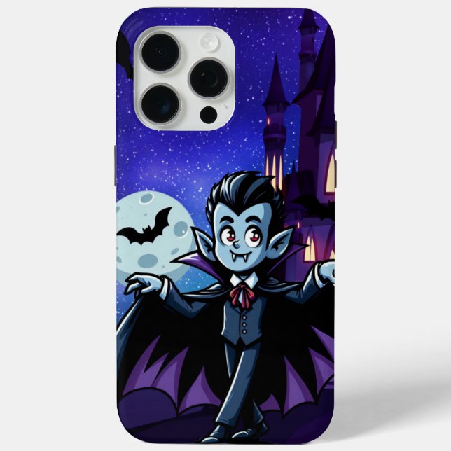 Niedlicher, skurriler Halloweenvampir Case-Mate iPhone Hülle (Rückseite)