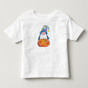 Niedlicher skurriler Herbst-Gnom mit Kürbis Kleinkind T-shirt