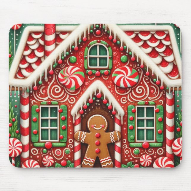 Niedlicher, skurriler Lebkuchen Mousepad (Vorne)