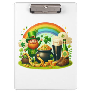 Niedlicher, skurriler St. Patrick's Day Klemmbrett
