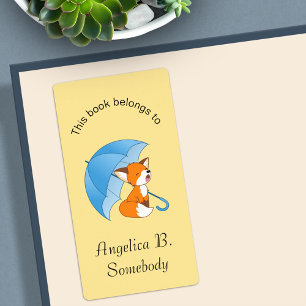 Niedlicher Sleepy Little Fox unter Umbrella Buchze