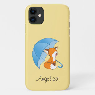 Niedlicher Sleepy Little Fox unter Umbrella Case-Mate iPhone Hülle