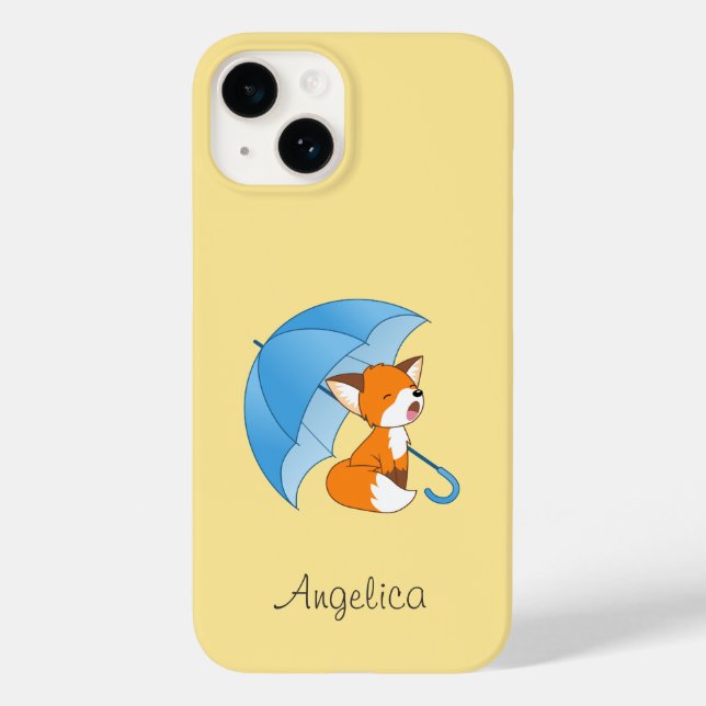 Niedlicher Sleepy Little Fox unter Umbrella Case-Mate iPhone Hülle (Rückseite)