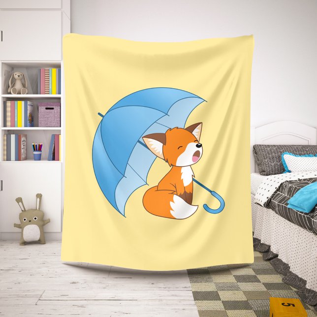 Niedlicher Sleepy Little Fox unter Umbrella Sherpadecke (Von Creator hochgeladen)