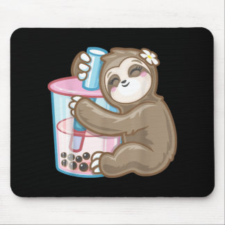 Niedlicher Sloth Boba Bubble Milk Tee Kawaii Girl Mousepad