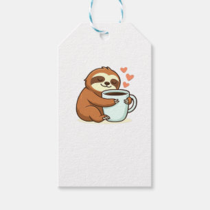 Niedlicher Sloth, der Big Coffee Cup Premium-T - S Geschenkanhänger