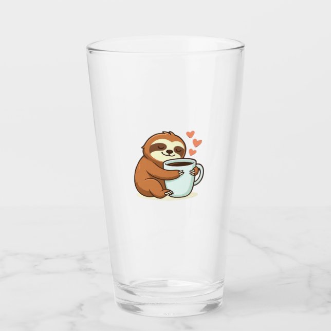 Niedlicher Sloth, der Big Coffee Cup Premium-T - S Glas (Vorderseite)