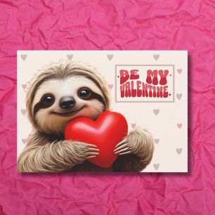 Niedlicher Sloth "Ich Liebe du liegst viel" Valent Feiertagskarte
