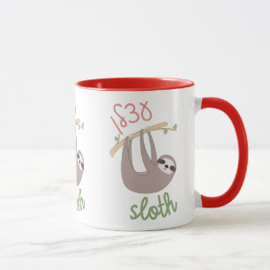Niedlicher Sloth mit Hebräisch für jüdische Kin Tasse