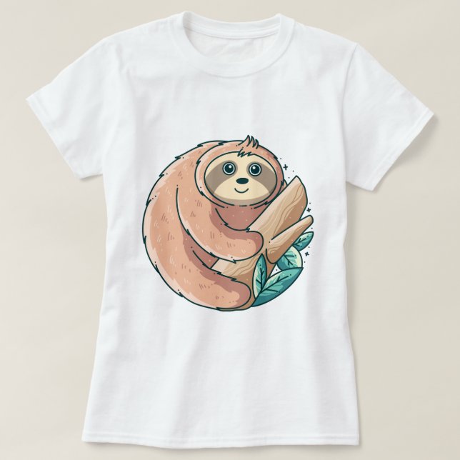 Niedlicher Sloth T - Shirt (Design vorne)