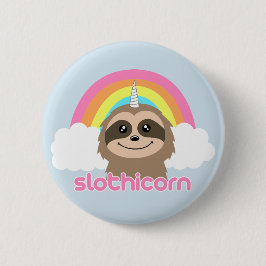 Niedlicher Slothunicorn-Abzeichen-Button-Knopf Button
