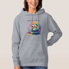 Niedlicher Slotrechner für Wasserfarben Hoodie