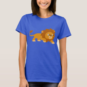 Niedlicher Smart Cartoon Lion Women T - Shirt