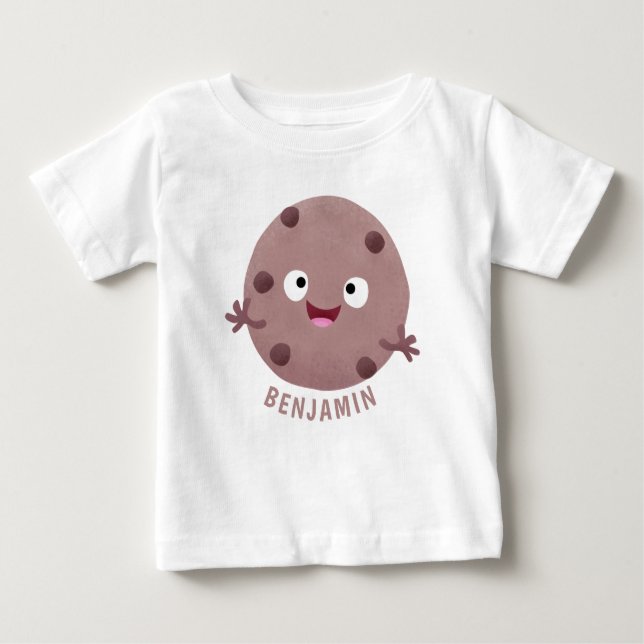 Niedlicher Smart-Schokolade-Chip-Cartoon Baby T-shirt (Vorderseite)