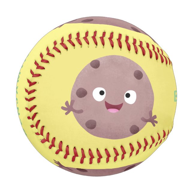 Niedlicher Smart-Schokolade-Chip-Cartoon Baseball (Vorderseite Links)