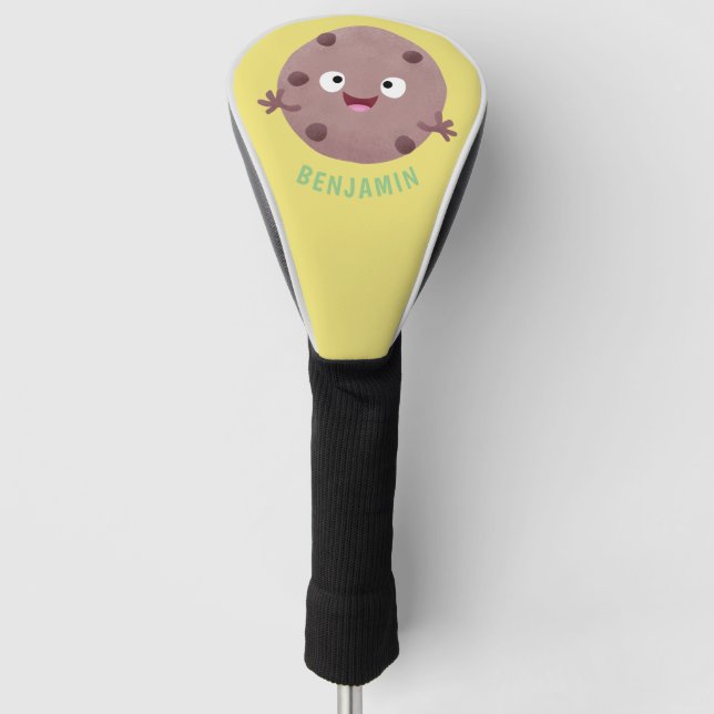 Niedlicher Smart-Schokolade-Chip-Cartoon Golf Headcover (Vorderseite)
