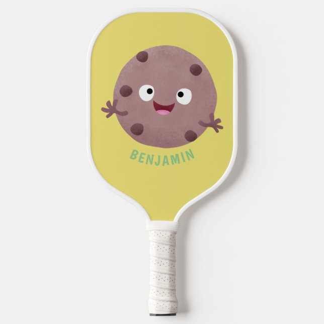 Niedlicher Smart-Schokolade-Chip-Cartoon Pickleball Schläger (Vorderseite)