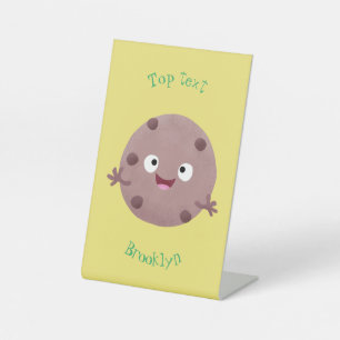 Niedlicher Smart-Schokolade-Chip-Cartoon Sockelschild