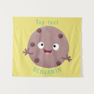 Niedlicher Smart-Schokolade-Chip-Cartoon Wandteppich