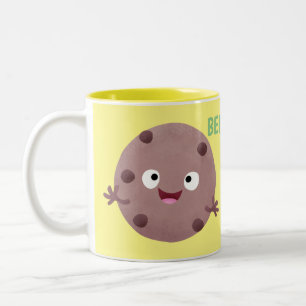 Niedlicher Smart-Schokolade-Chip-Cartoon Zweifarbige Tasse