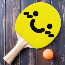 Niedlicher Smiley Gelbpingpongpaddel Tischtennis Schläger