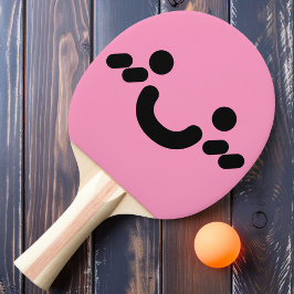 Niedlicher Smiley Light Pink Ping Pong Paddel Tischtennis Schläger