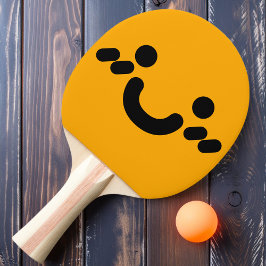 Niedlicher Smiley Orange Ping Pong Paddle Tischtennis Schläger
