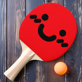 Niedlicher Smiley Red Ping Pong Paddle Tischtennis Schläger
