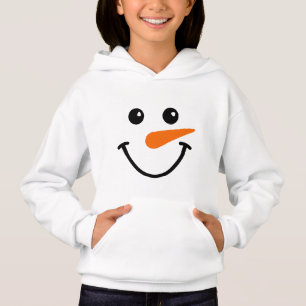 Niedlicher Smiley-Schneemann Hoodie